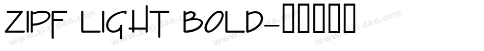 Zipf Light Bold字体转换